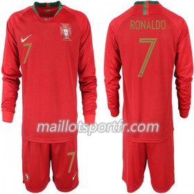 Maillot de Foot Portugal RONALDO 7 Enfant Domicile Coupe du monde 2018 ML